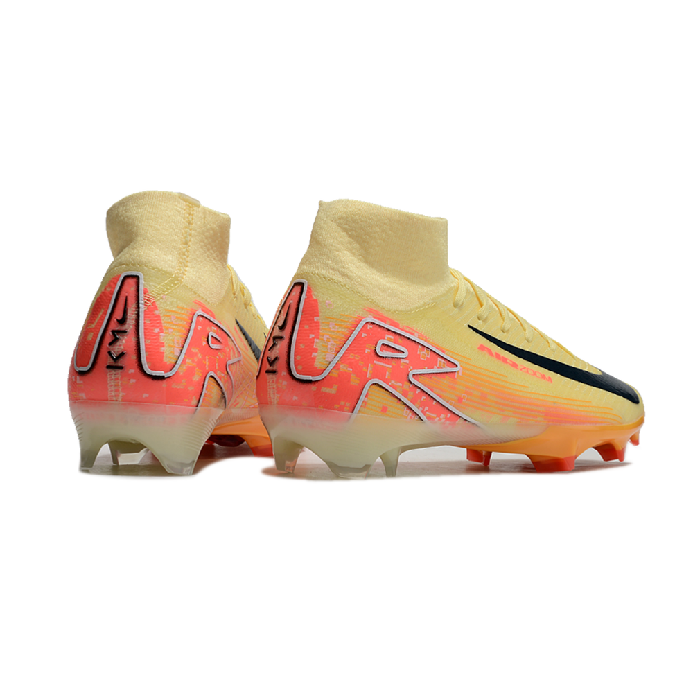 Chuteira Campo Nike Air Zoom Mercurial Superfly 10 Elite FG Amarelo e Laranja 