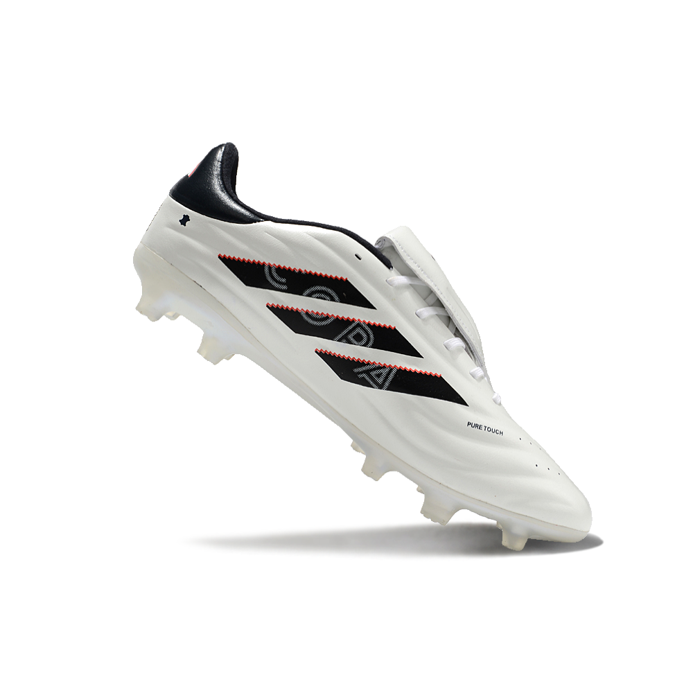 Chuteira Campo Adidas Copa Pure II Elite FG Branca e Preta 