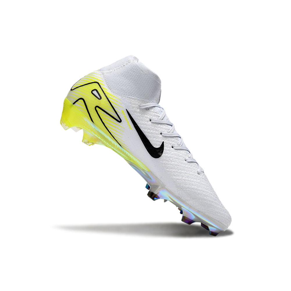 Chuteira Campo Nike Air Zoom Mercurial Superfly 10 Elite FG Cinza e Verde