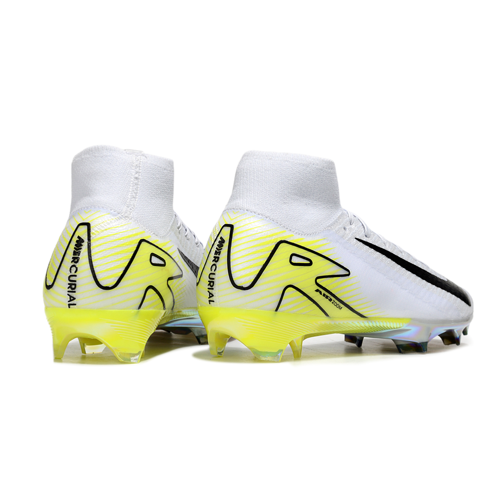 Chuteira Campo Nike Air Zoom Mercurial Superfly 10 Elite FG Cinza e Verde