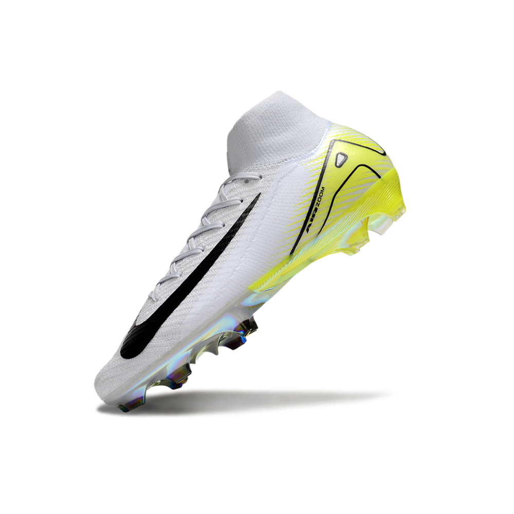 Chuteira Campo Nike Air Zoom Mercurial Superfly 10 Elite FG Cinza e Verde