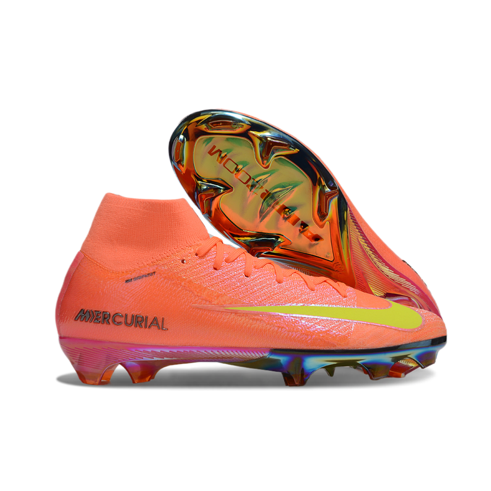 Chuteira Campo Nike Air Zoom Mercurial Superfly 10 Elite FG Laranja 