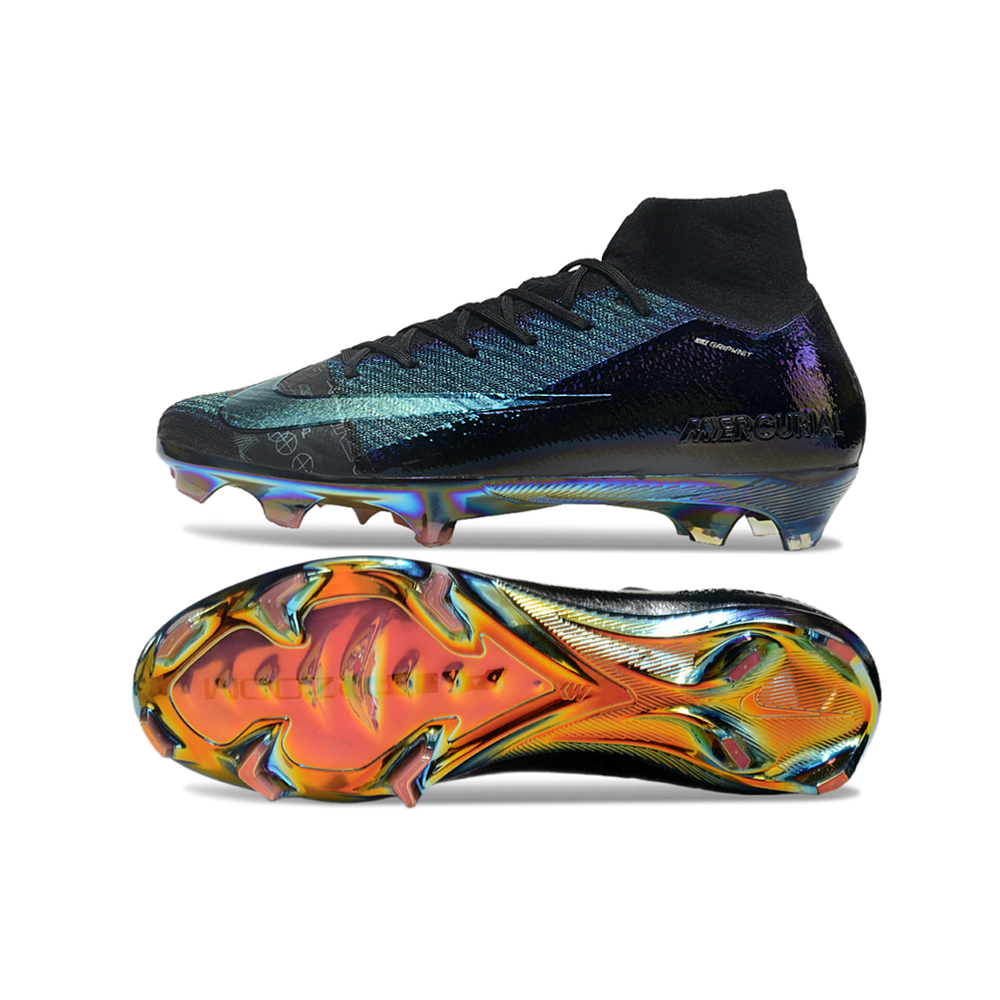 Chuteira Campo Nike Air Zoom Mercurial Superfly 10 Elite FG Preta 