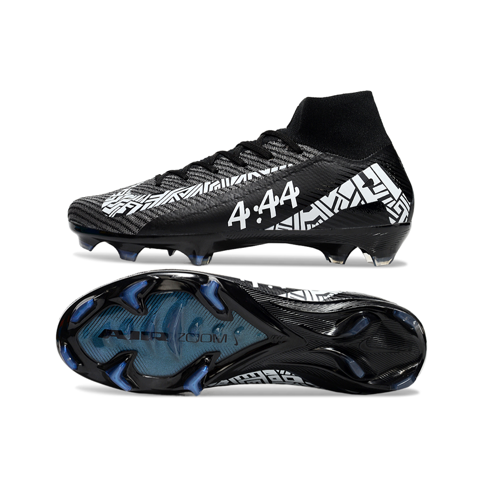 Chuteira Campo Nike Air Zoom Mercurial Superfly 10 Elite FG Preta e Branca