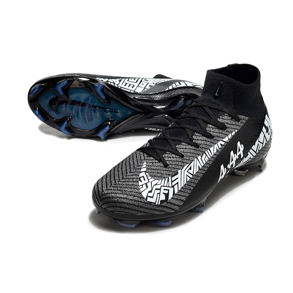 Chuteira Campo Nike Air Zoom Mercurial Superfly 10 Elite FG Preta e Branca