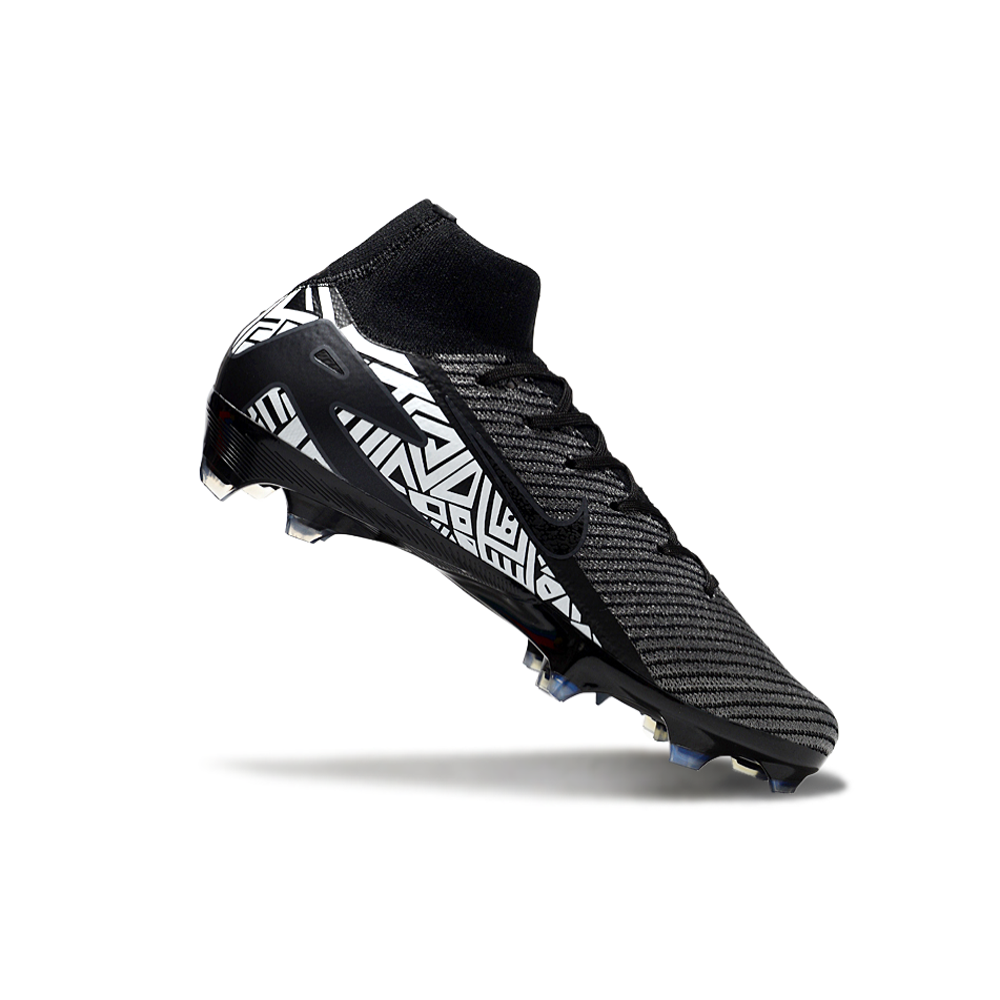 Chuteira Campo Nike Air Zoom Mercurial Superfly 10 Elite FG Preta e Branca