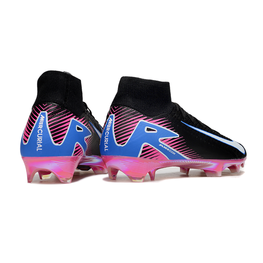 Chuteira Campo Nike Air Zoom Mercurial Superfly 10 Elite FG Preta e Rosa