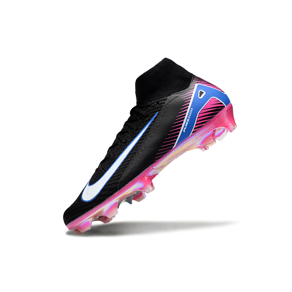 Chuteira Campo Nike Air Zoom Mercurial Superfly 10 Elite FG Preta e Rosa
