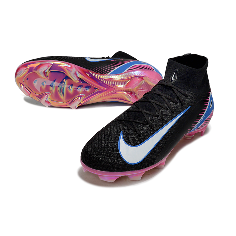 Chuteira Campo Nike Air Zoom Mercurial Superfly 10 Elite FG Preta e Rosa