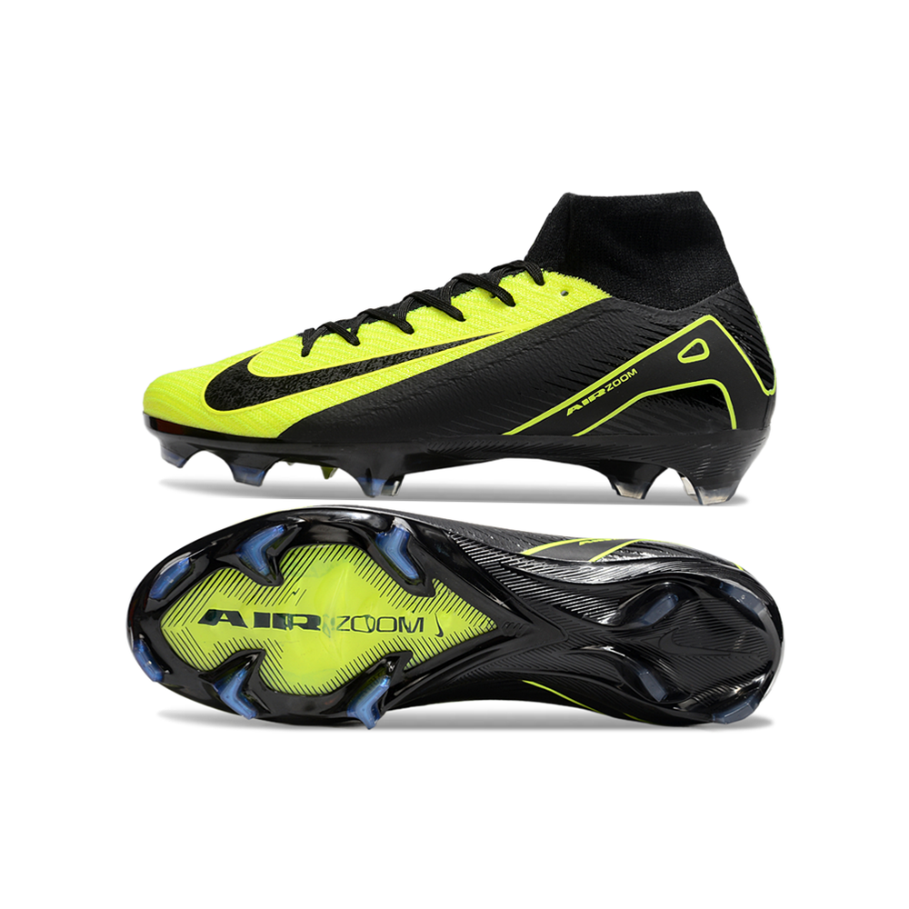 Chuteira Campo Nike Air Zoom Mercurial Superfly 10 Elite FG Preta e Verde