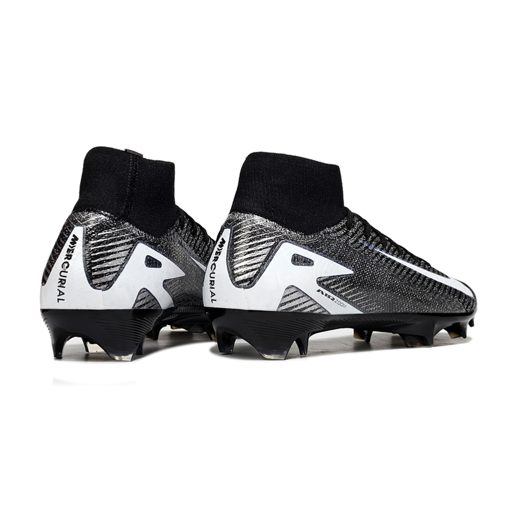 Chuteira Campo Nike Air Zoom Mercurial Superfly 10 Elite FG Preto e Branco