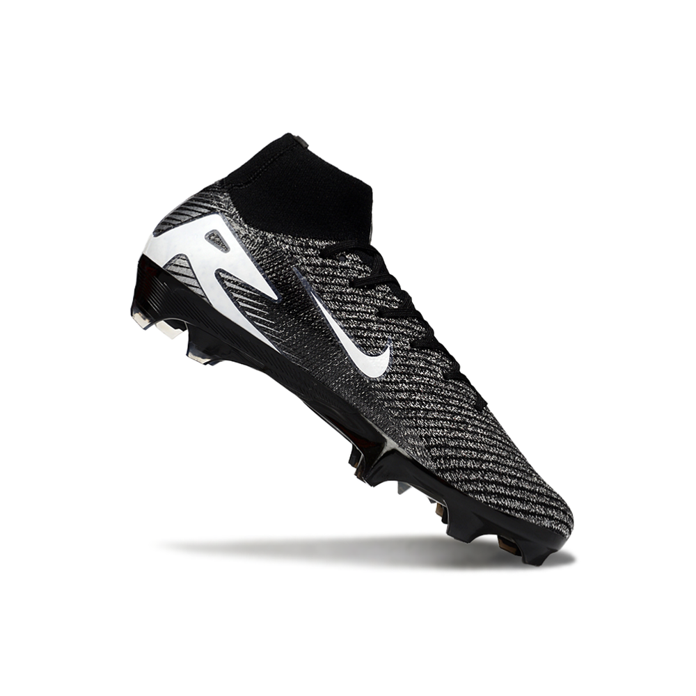 Chuteira Campo Nike Air Zoom Mercurial Superfly 10 Elite FG Preto e Branco