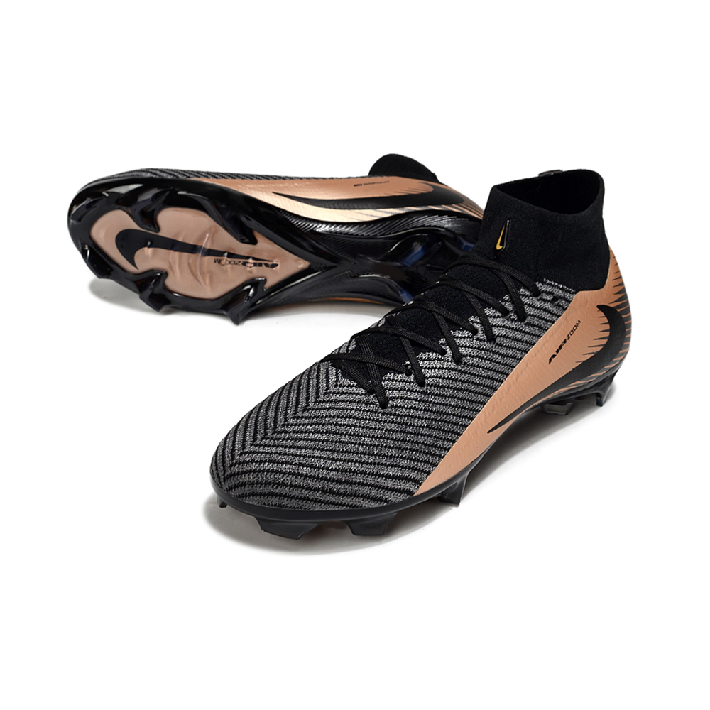 Chuteira Campo Nike Air Zoom Mercurial Superfly 10 Elite FG Preto e Cobre