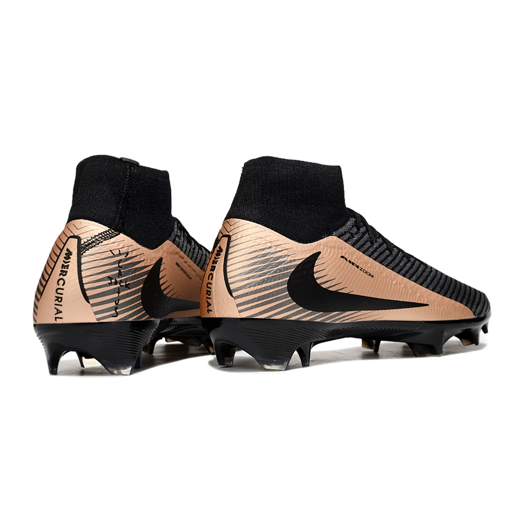 Chuteira Campo Nike Air Zoom Mercurial Superfly 10 Elite FG Preto e Cobre