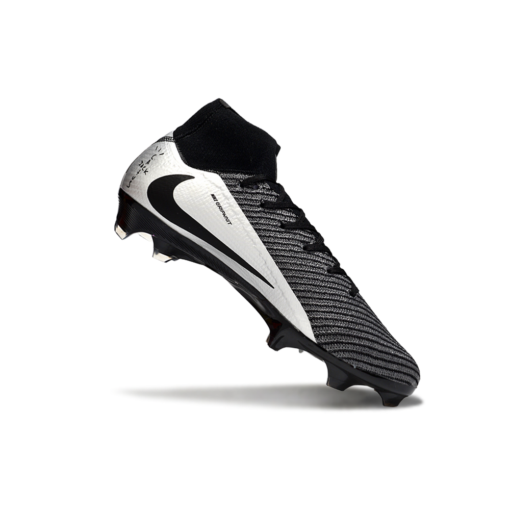 Chuteira Campo Nike Air Zoom Mercurial Superfly 10 Elite FG Preto e Prata