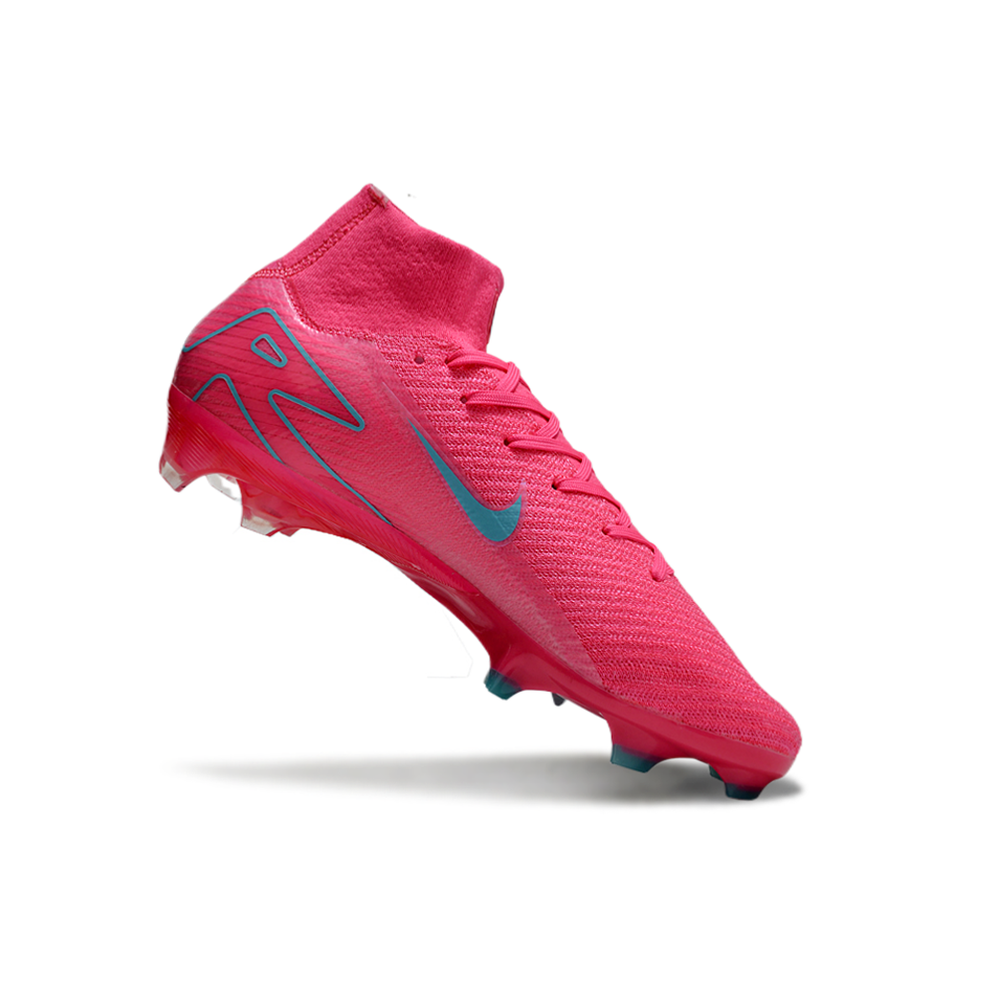 Chuteira Campo Nike Air Zoom Mercurial Superfly 10 Elite FG Rosa e Azul