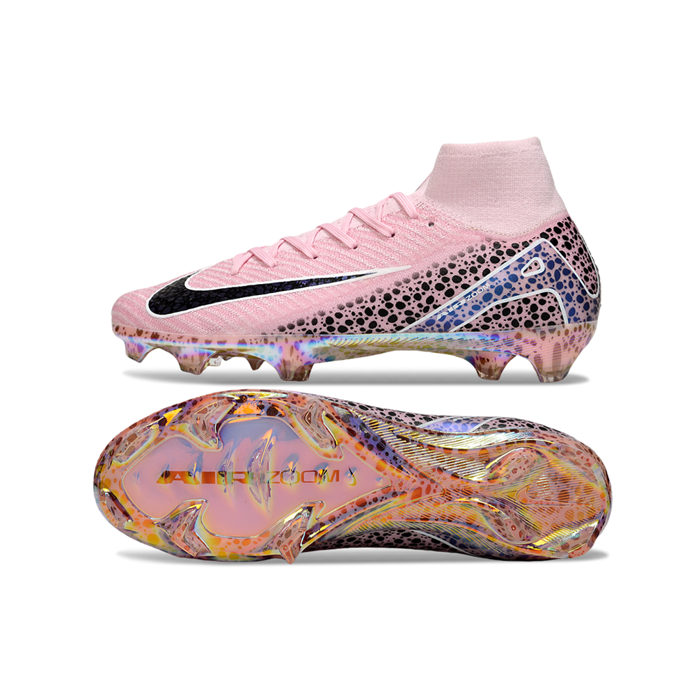 Chuteira Campo Nike Air Zoom Mercurial Superfly 10 Elite FG Rosa e Preto