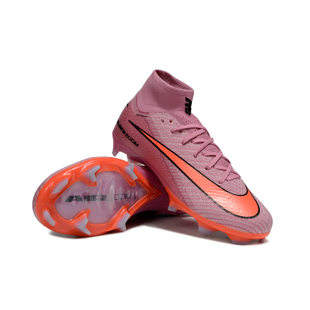 Chuteira Campo Nike Air Zoom Mercurial Superfly 10 Elite FG Rosê e Laranja