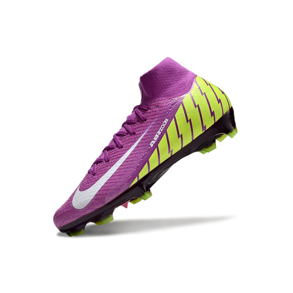 Chuteira Campo Nike Air Zoom Mercurial Superfly 10 Elite FG Roxa e Verde