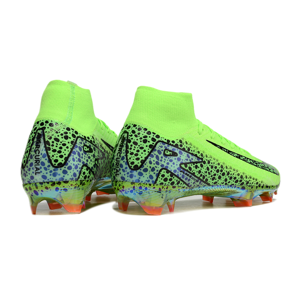 Chuteira Campo Nike Air Zoom Mercurial Superfly 10 Elite FG Verde e Preta