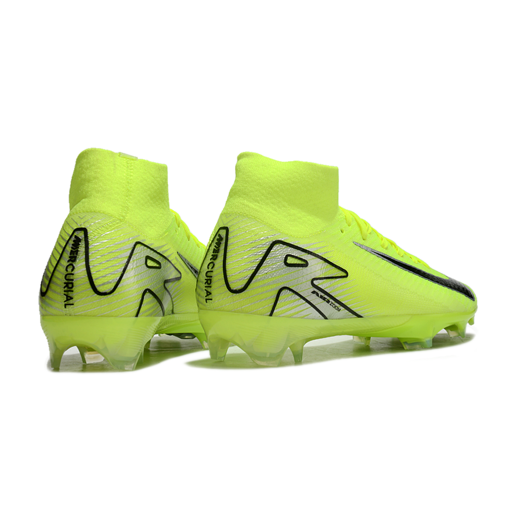 Chuteira Campo Nike Air Zoom Mercurial Superfly 10 Elite FG Verde e Preta 