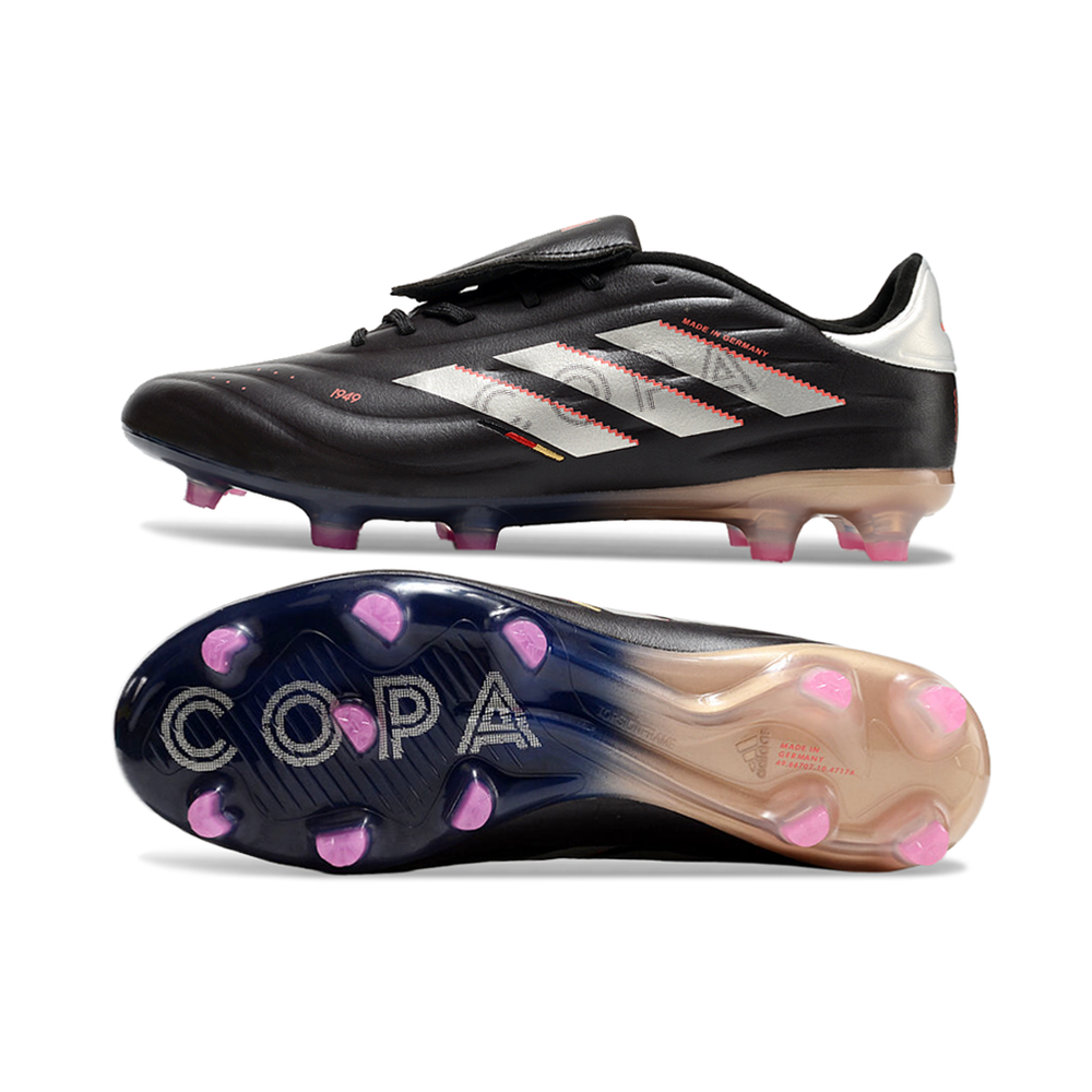 Chuteira Campo Adidas Copa Pure II Elite FG Preto e Metálico 