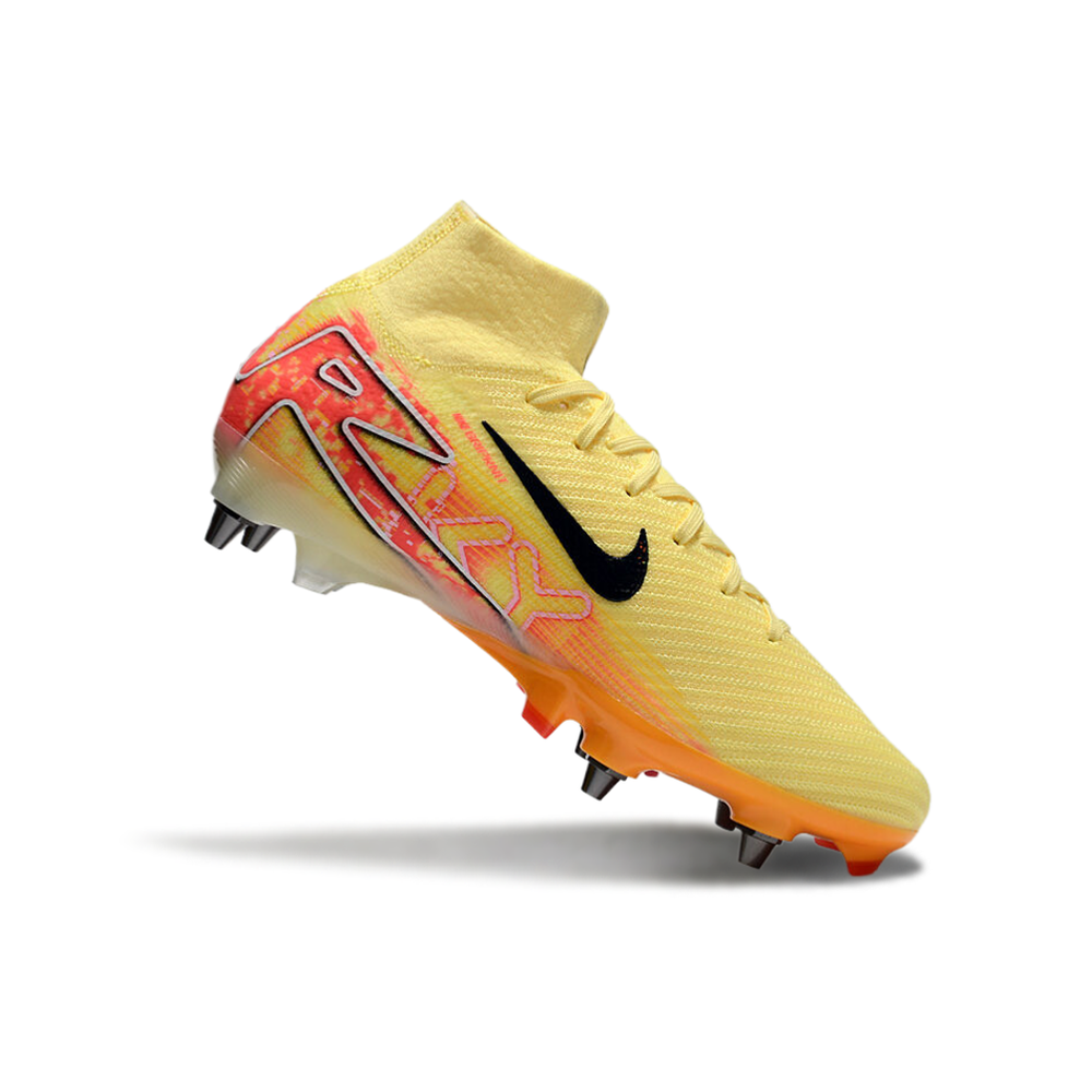 Chuteira Campo Nike Air Zoom Mercurial Superfly 10 Elite Trava Mista Amarelo e Laranja 