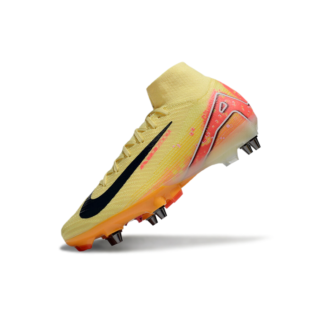 Chuteira Campo Nike Air Zoom Mercurial Superfly 10 Elite Trava Mista Amarelo e Laranja 