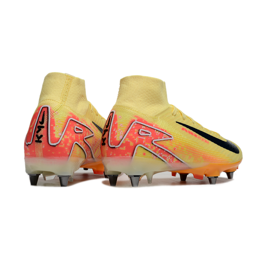 Chuteira Campo Nike Air Zoom Mercurial Superfly 10 Elite Trava Mista Amarelo e Laranja 